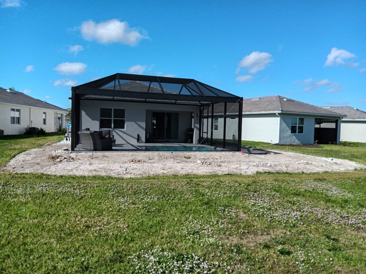 Bradenton poolside lawn restoration